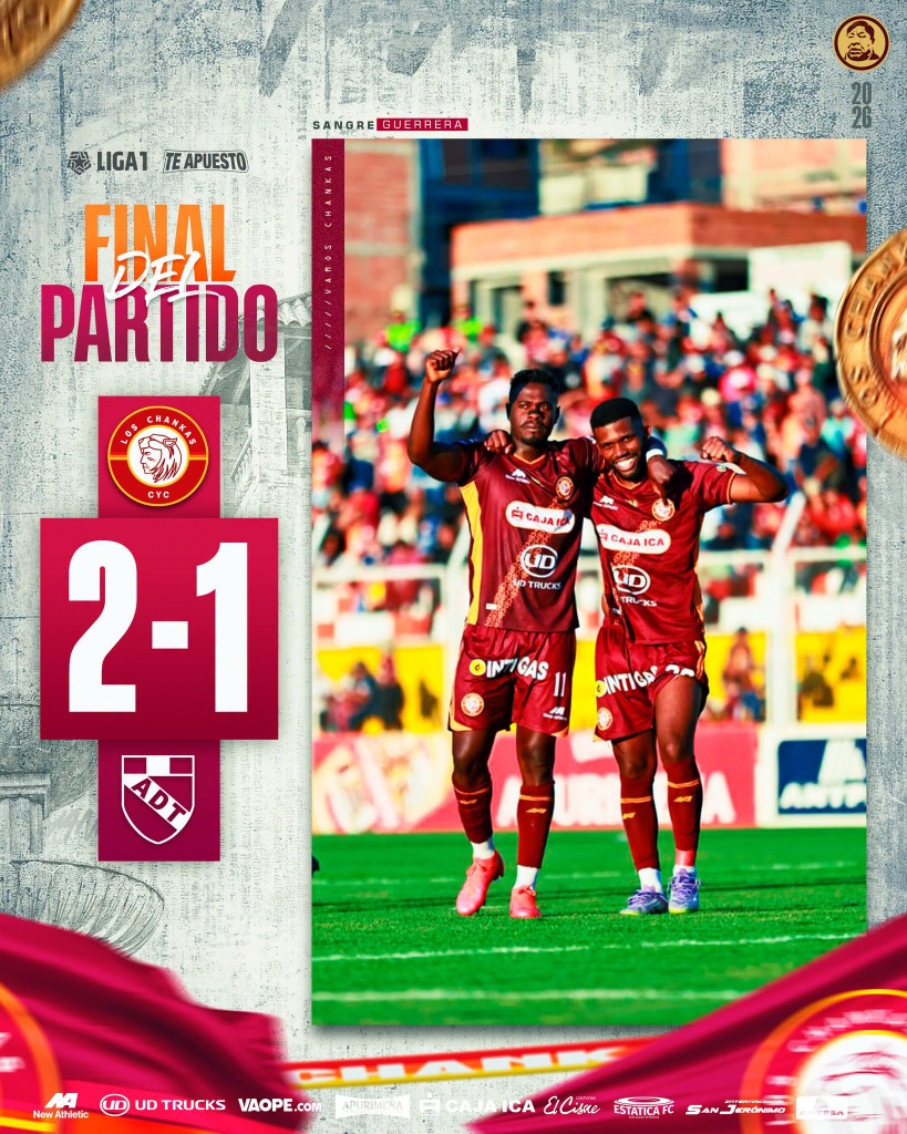 ¡Victoria con Sangre Guerrera! Los Chankas CYC 2 - 1 ADT