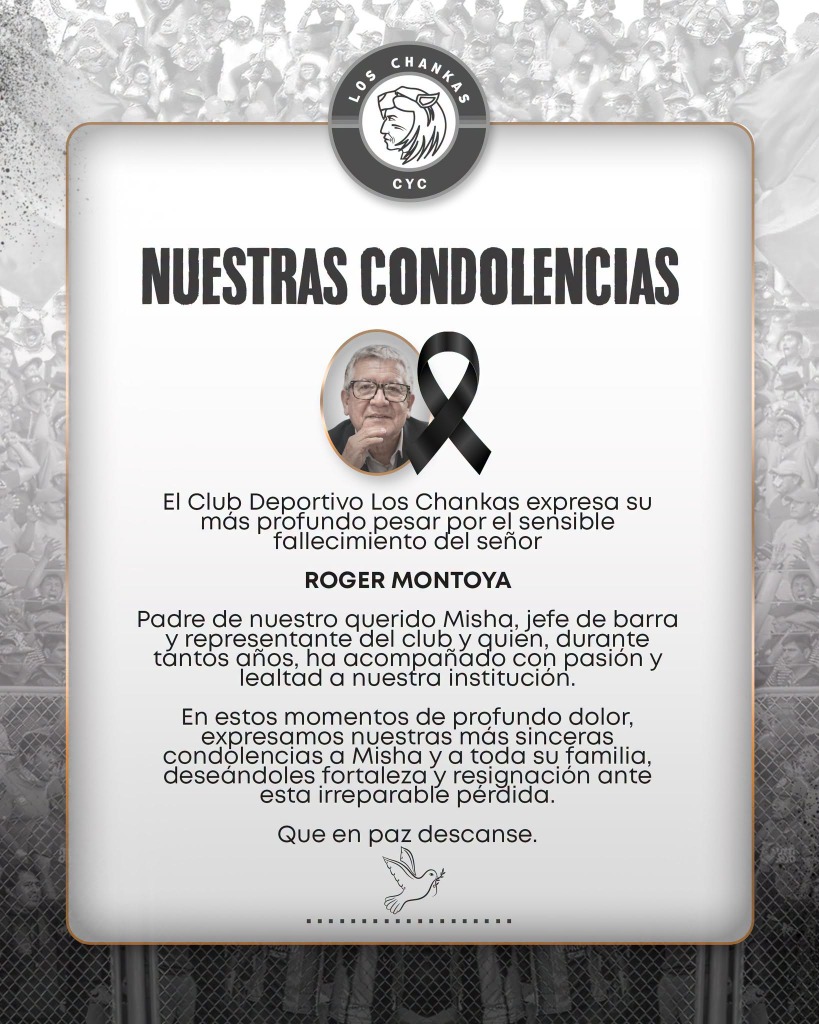 Nuestras Condolencias: Don Roger Montoya